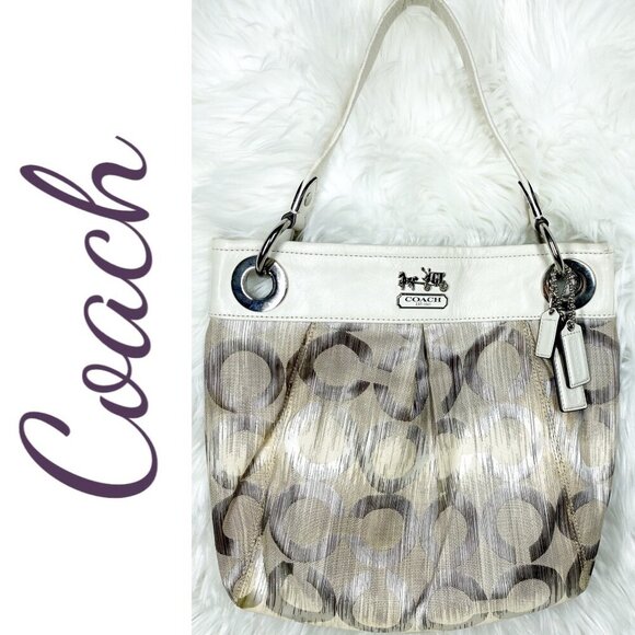 COACH MADISON OP ART IKAT HIPPIE SHOULDER BAG - Picture 2 of 16